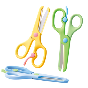 得力儿童剪刀手工安全剪刀小学生幼儿园专用剪纸剪圆头保护包边不伤手小剪刀小型宝宝省力剪子做手工学习用品