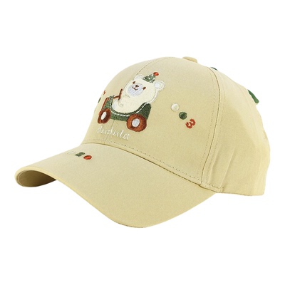 嘟嘟啦儿童小熊刺绣防晒棒球帽