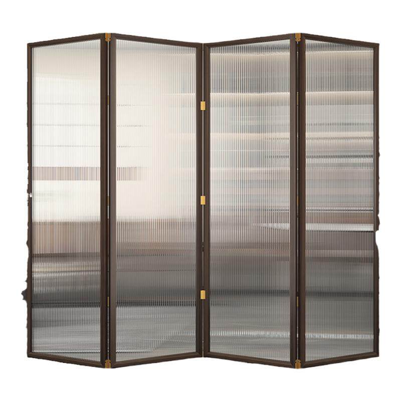 屏风隔断长虹玻璃折叠移动实木遮挡简约现代客厅酒店正对门办公室