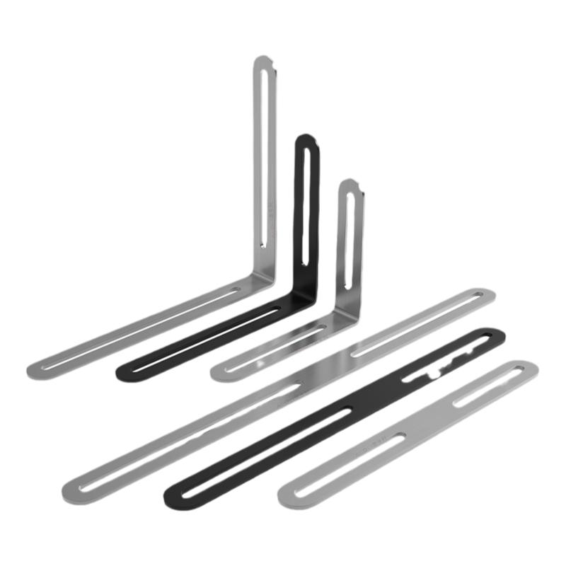 不锈钢角码调节长孔双头活动90度直角固定器连接件直片l型支架