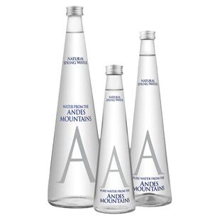 智利进口ANDS安第斯饮用天然矿泉水高端气泡水玻璃瓶250ml/750ml