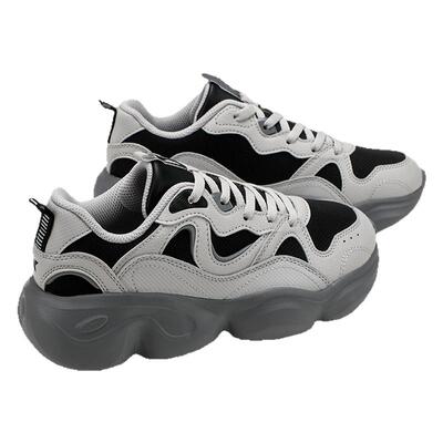 特步女鞋增高休闲鞋2026春季新款透气老爹鞋官方正品厚底运动鞋女