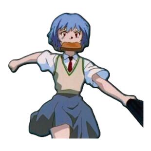 TLP反光车贴 绫波丽叼面包跑步 上课迟到 幻想时间 防水多用贴纸