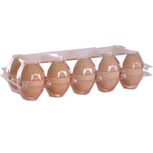 鸡蛋包装盒一次性鸡蛋托10枚中号塑料蛋盒透明PET吸塑喜蛋打包盒