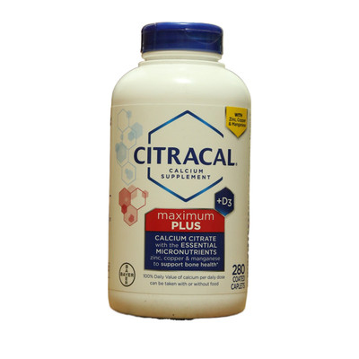 Bayer/拜耳檬酸钙D3钙片280粒