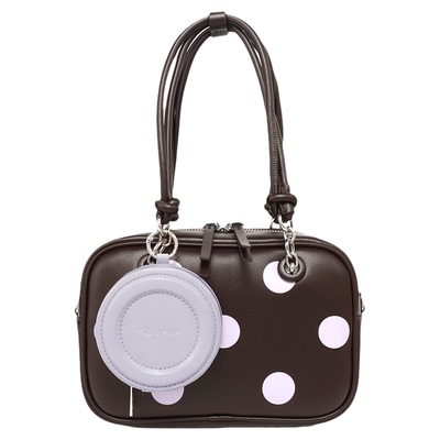 VFVF波点小方包圆点手提包