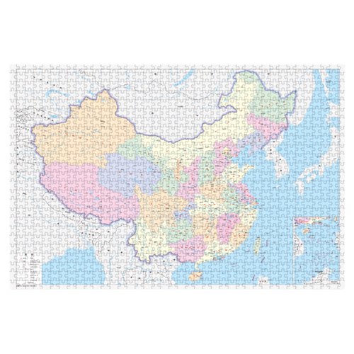 1000片中国地图拼图2000世界国家地理大型故宫小学生学科玩具礼物