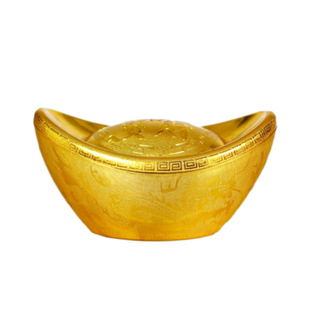 金元宝摆件招财家居春节新年乔迁装饰糖果盒仿真空心塑料元宝道具