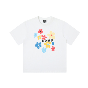 【Endweep官方店】彩色花朵印花短袖T恤夏季宽松百搭情侣圆领半袖