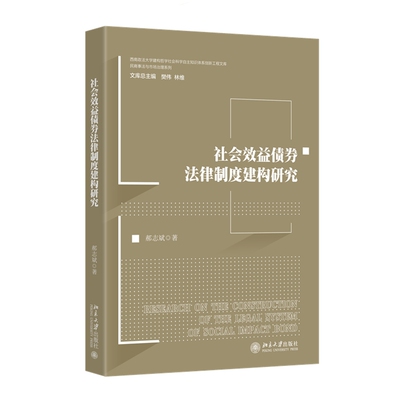 2026新书 社会效益债券法律制度建构研究 郝志斌 著 北京大学出版社 9787301371398