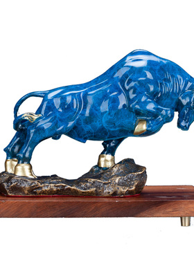 铜牛摆件开业招财办公室纯铜招财