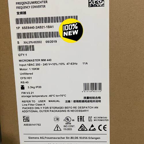 议价6SE6440-2AB21-1BA1西门子全新440 安装有
