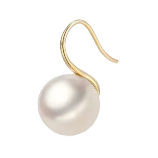 正品999纯银耳钉高跟鞋施家珍珠耳环正圆女耳钩耳坠耳饰不过敏