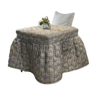 新款加厚一体电取暖桌罩套烤火架被子电暖炉被套烤火被正方形