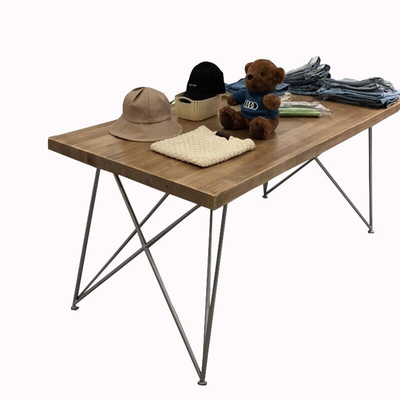 服装店流水台型派实木展示桌