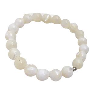 白月光~天然贝壳石手链夏天叠戴项链女小众精致串珠珠子简约手串