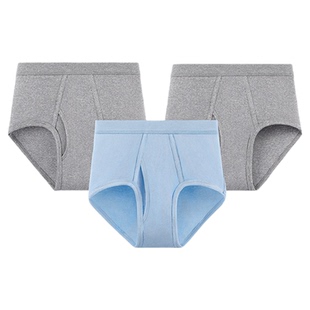 [3条]三枪内裤男纯棉内裤高腰大码全棉男士三角裤老年透气不夹臀