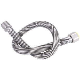 延长管4分6分304不锈钢波纹管进出水管家用防爆金属螺纹管内外丝