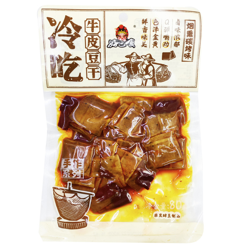 好巴食冷吃牛皮豆干麻辣烧烤味