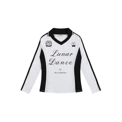 ATRY美式复古运动风POLOT恤女款