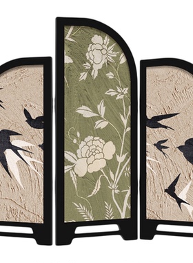 屏风摆件法式飞燕餐边柜小摆画