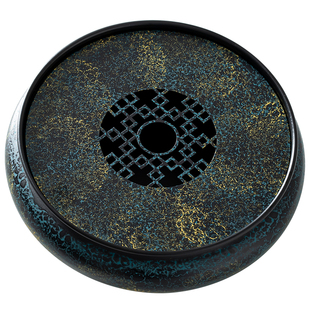 复古大漆壶承干泡台老铁储水小茶盘壶托中式禅意功夫茶具配件家用