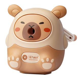 卡皮巴拉卷笔刀转笔刀小学生专用铅笔削笔器手摇式自动进铅削笔刀幼儿园儿童小型铅笔刀手动刨笔钻笔旋笔刀