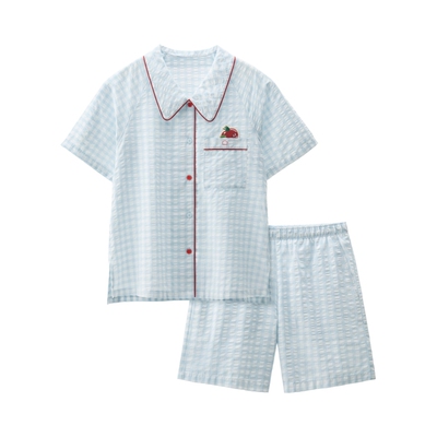 【所有女生直播间】蕉内棉棉520Home女士透气泡泡纱格纹家居套装