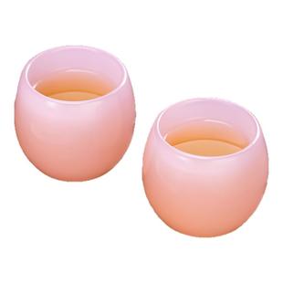 新款芙蓉玉瓷女士主人茶杯粉红琉璃单个功夫茶具茶碗品茗杯琉璃杯