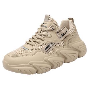 回力男鞋夏季透气网面增高户外旅游登山爬山防滑运动休闲老爹潮鞋