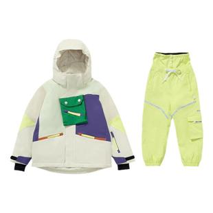 VECTOR玩可拓儿童滑雪服套装全套速干保暖防水大童男女童滑雪衣裤