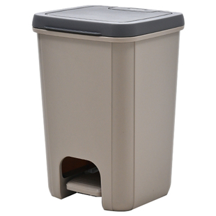 20L脚踏式垃圾桶家用大容量厨房出口转内销带盖脚踩厕所客厅纸篓