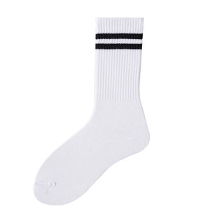 搭配鲨鱼裤的袜子纯棉中筒条纹防臭运动百搭网红款外穿女潮长筒袜