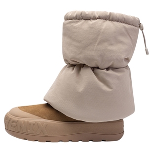 phenix菲尼克斯户外厚底雪地靴女2025冬季加绒保暖高帮可拆卸棉鞋