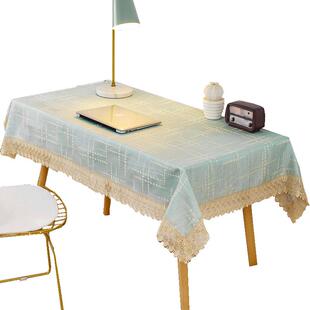 桌布布艺清新长方形书桌布简约现代茶几餐桌布垫写字台布美甲桌布