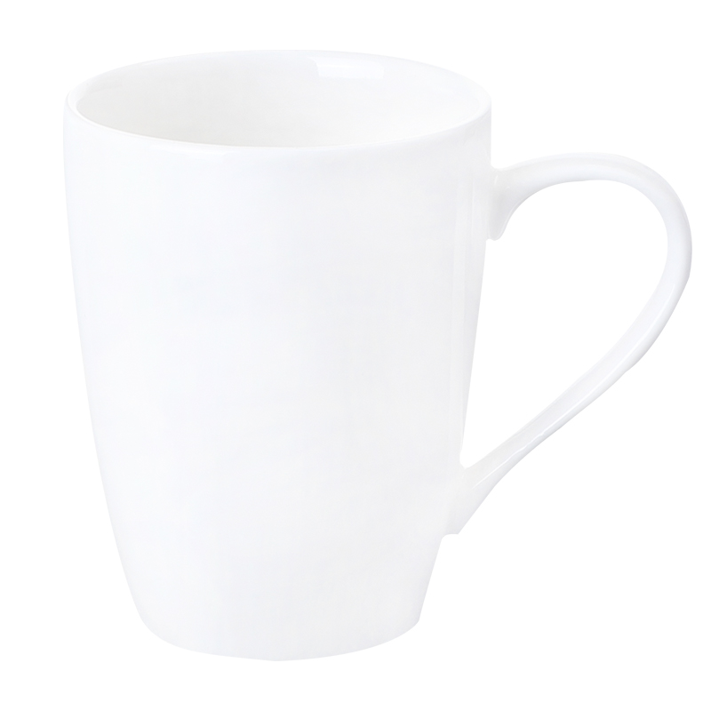 纯白色陶瓷马克杯简约大容量咖啡杯奶茶杯酒店宾馆陶瓷水杯可定制