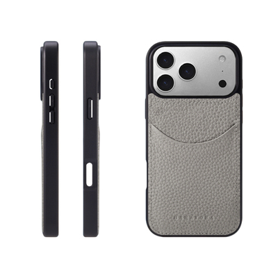 适用于苹果17真皮手机壳可插卡