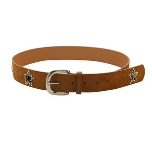 美式复古豹纹星星棕色腰带女小众设计感配裙子牛仔裤宽腰带皮带潮