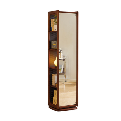 杂志架全身镜落地旋转穿衣镜