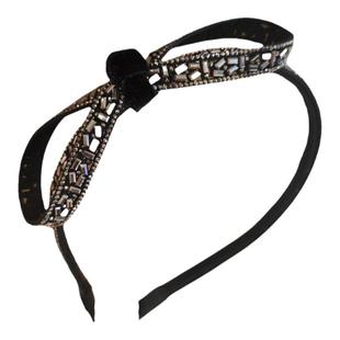 满钻捷克钻大蝴蝶结发箍舒适不卡头细款头箍韩版简约压发发卡发窟