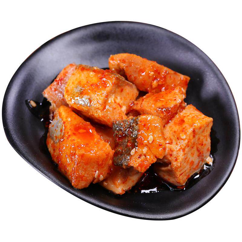 三文鱼罐头人吃即食三文鱼块罐装无刺三文鱼鱼罐头100g鲑鱼肉罐头