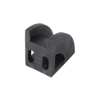 厂家三倍速链线扇形托轮黑色塑料尼龙四分之一导向块防撞块组装线