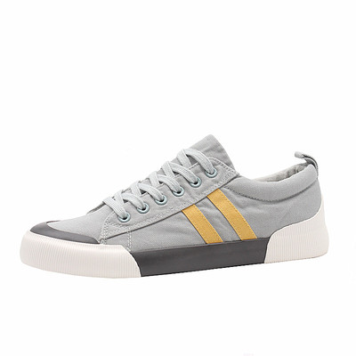 闪步透气帆布鞋韩版低帮百搭板鞋