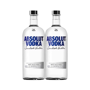 【自营】ABSOLUT VODKA绝对伏特加经典原味700ml*2进口洋酒正品