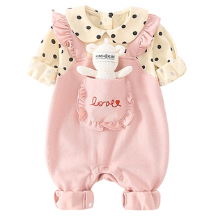 3个月婴儿衣服公主超萌春季5薄款7哈衣4宝宝春装8女宝洋气连体服6