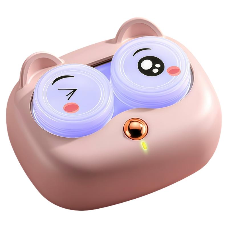 萌猫隐形眼镜清洗盒电动美瞳自动