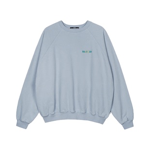 SPELLEDIT2025冬季新品PEACE刺绣卫衣宽松休闲圆领长袖棉质上衣女