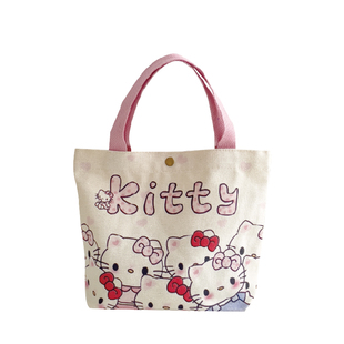 卡通帆布包包女2025新款家用通勤大容量手提袋学生通勤单肩手拎包