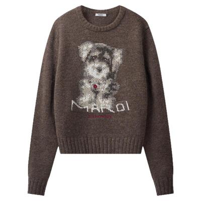 MARDI卡通小狗毛衣女新款