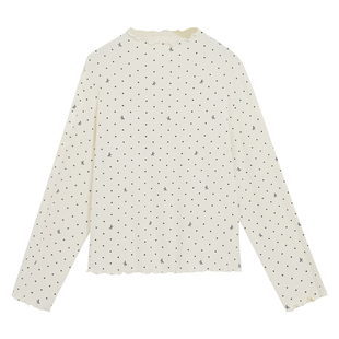 2025新款超好看漂亮内搭上衣女秋冬大码胖mm显瘦半高领波点打底衫